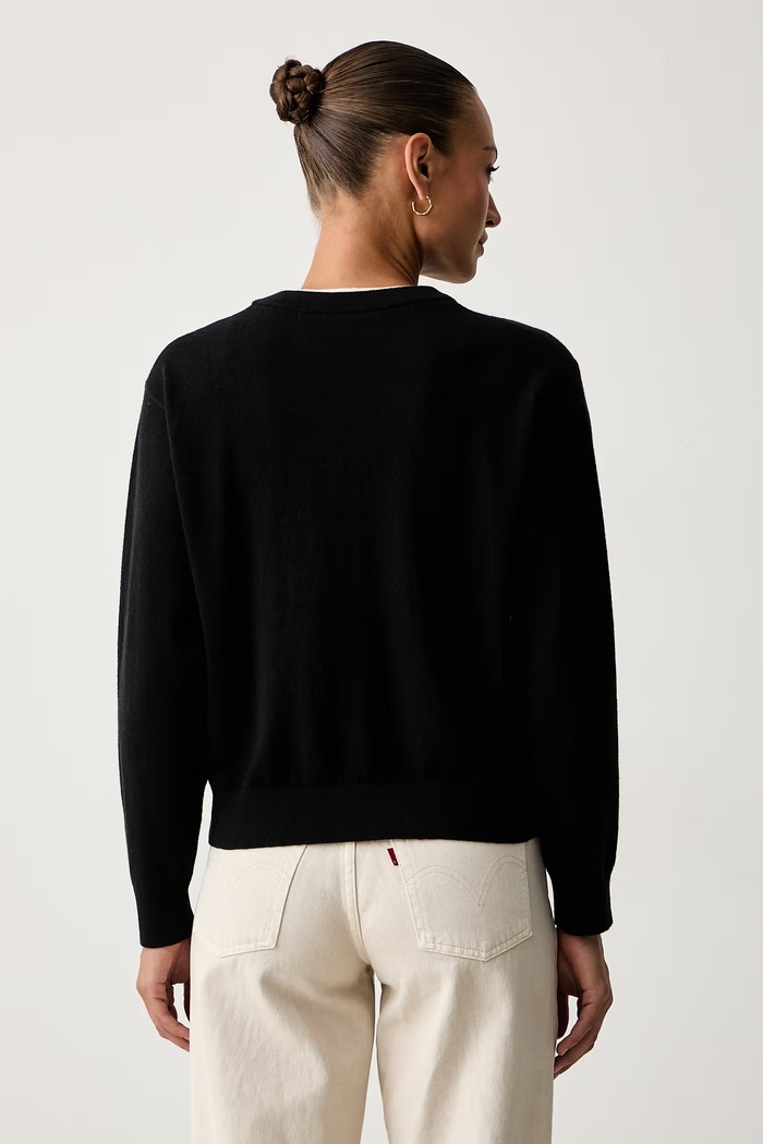 Ρούχα Calvin Klein Jeans πουλόβερ γυναικείο με μαλλί LV047H371G μαύρο