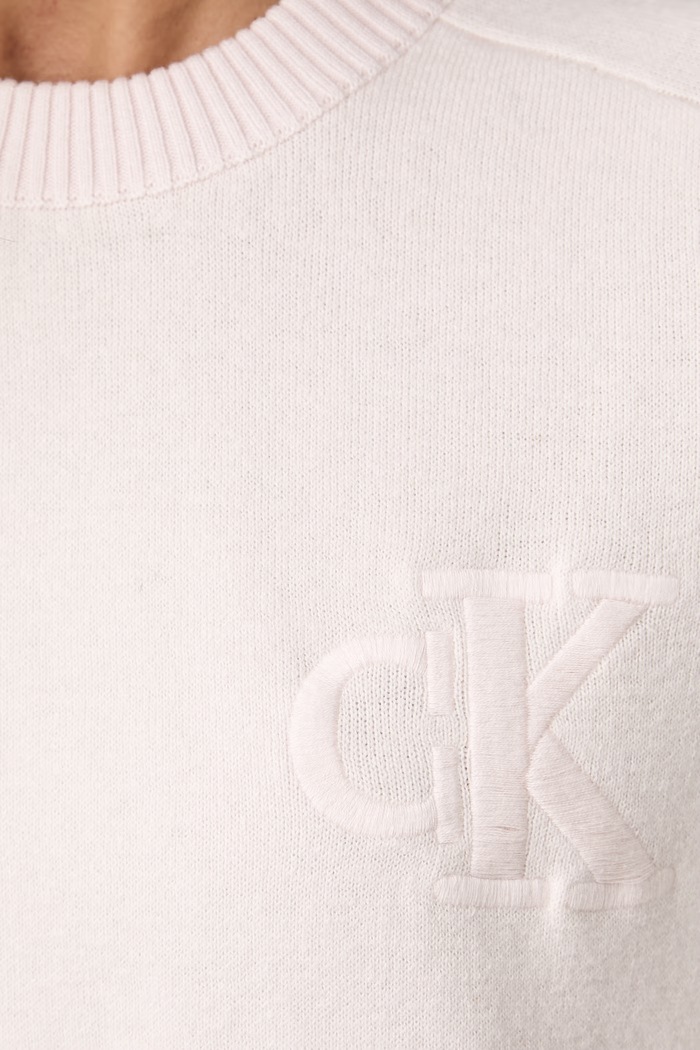 Calvin Klein Jeans πουλόβερ γυναικείο με πρόσμιξη μαλλιού LV047H320G ροζ