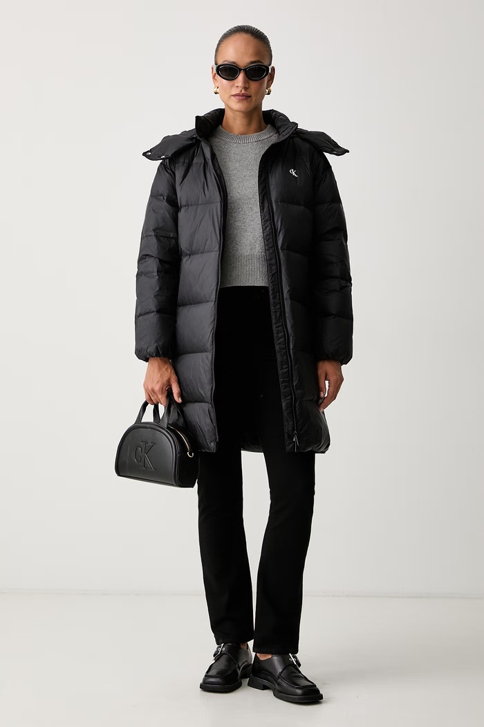Calvin Klein Jeans πουλόβερ γυναικείο με πρόσμιξη μαλλιού LV047H320G γκρί AW26