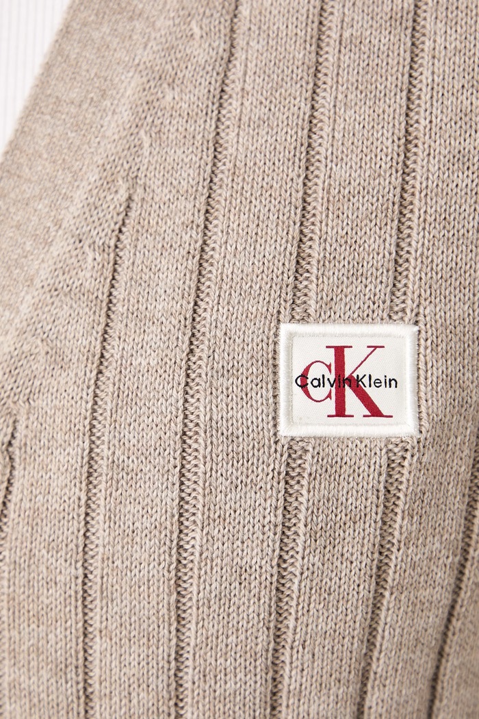 Calvin Klein Jeans kardigan ženski bombažen LV047H305G bež