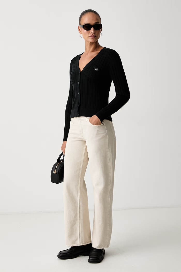 Calvin Klein Jeans жилетка дамска от памук LV047H305G черен AW26