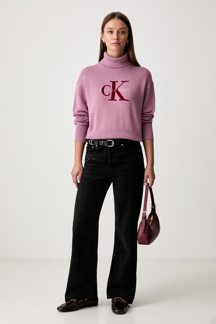Calvin Klein Jeans rolák dámský bavlněný LV047H329G růžová AW26