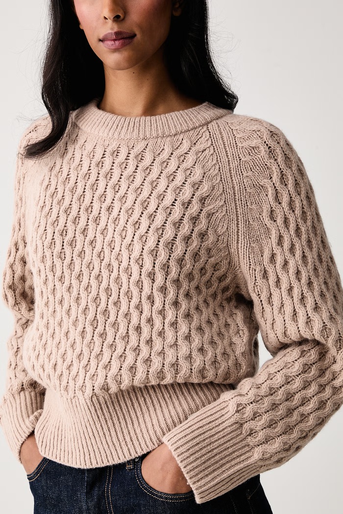 Pulover pentru femei cu lână Calvin Klein Jeans LV047H327G bej