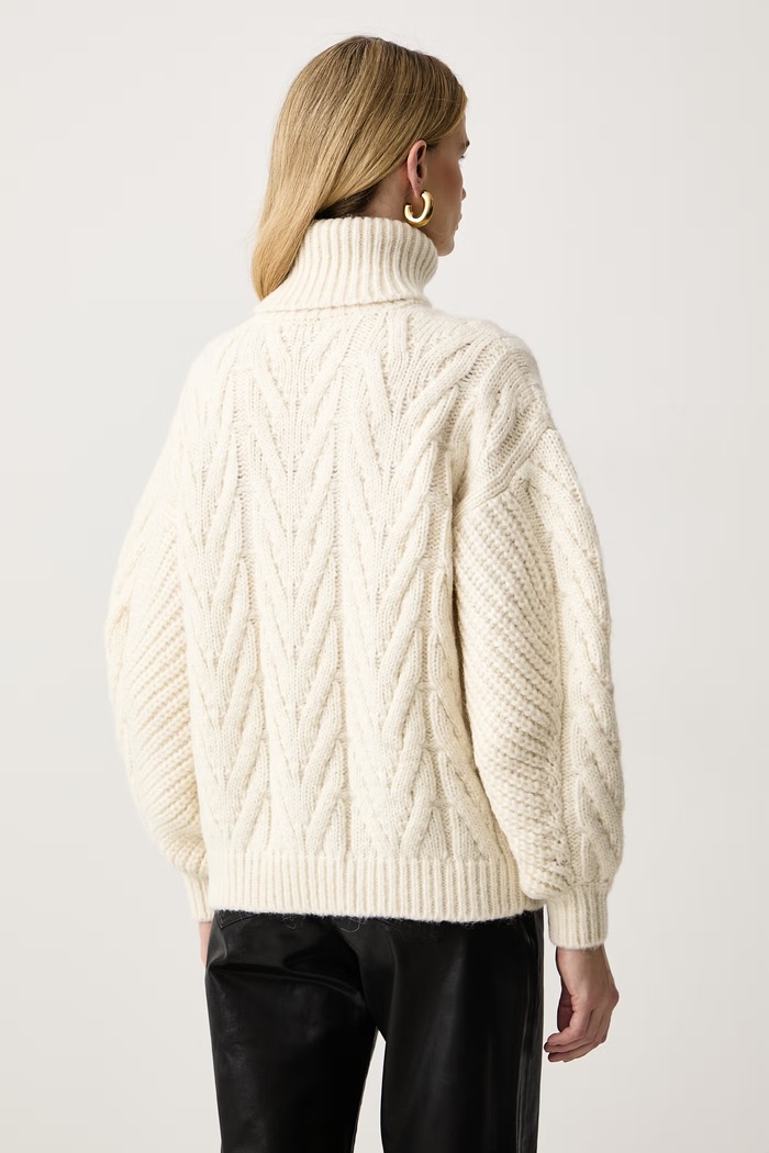 Odzież Elisabetta Franchi Sweter damski z wełną alpaki MK45T67E2 beżowy