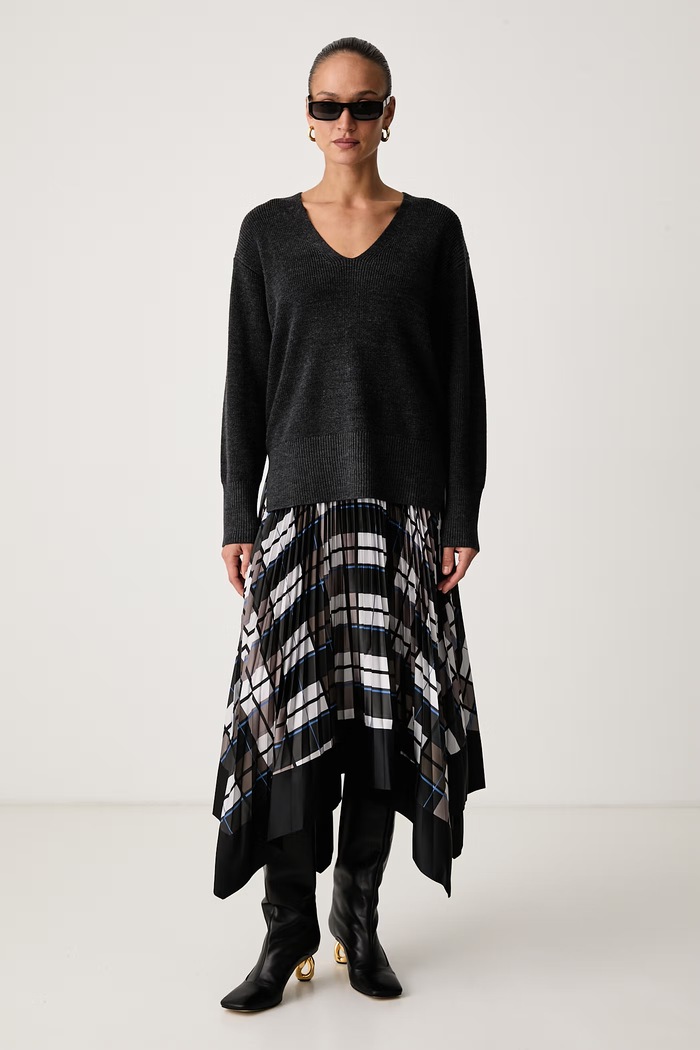 Calvin Klein Pulover za žene s vunom LV044H371G siva AW26