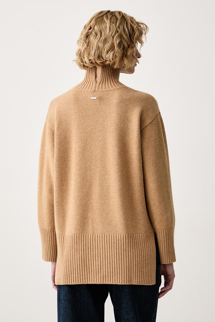 Odzież Calvin Klein Sweter damski wełniany LV044H326G beżowy