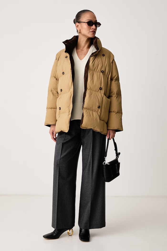 Calvin Klein Pulover pentru femei din lână LV044H325G bej AW26