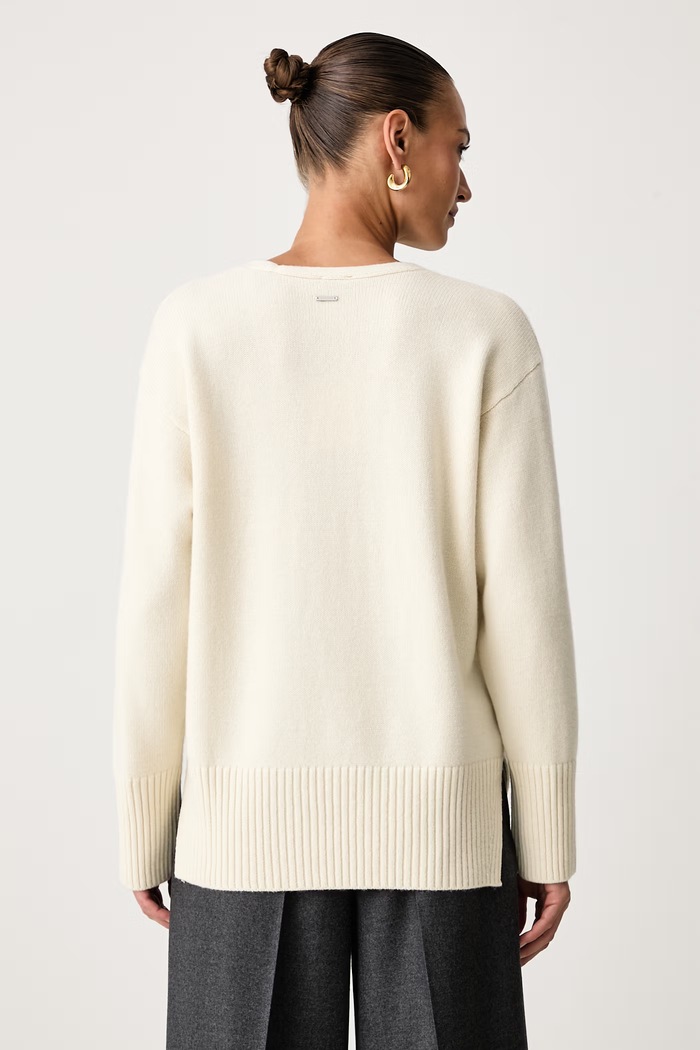 Îmbrăcăminte Calvin Klein Pulover pentru femei din lână LV044H325G bej