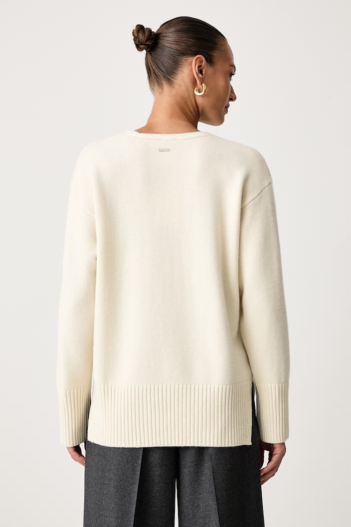 Îmbrăcăminte Calvin Klein Pulover pentru femei din lână LV044H325G bej