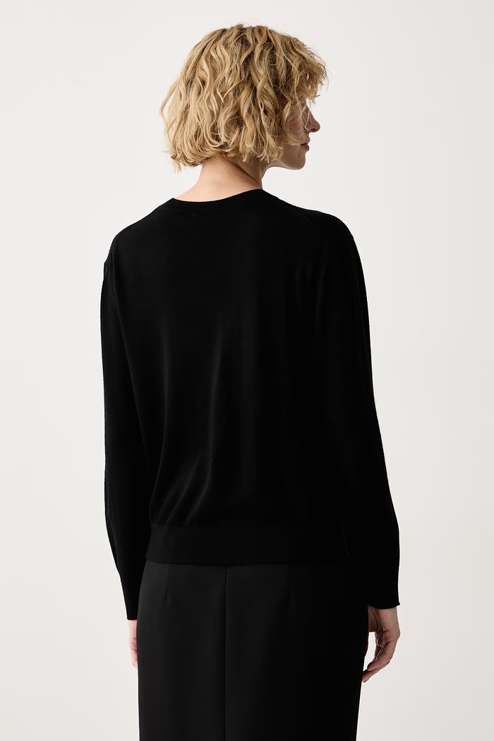 Ρούχα Calvin Klein Πουλόβερ γυναικείο με μαλλί LV044H313G μαύρο