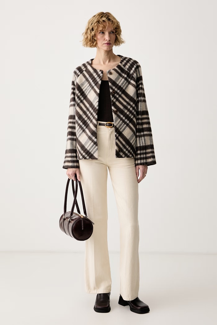 Calvin Klein Πουλόβερ γυναικείο από μαλλί μερινό LV044H311G καφέ AW26