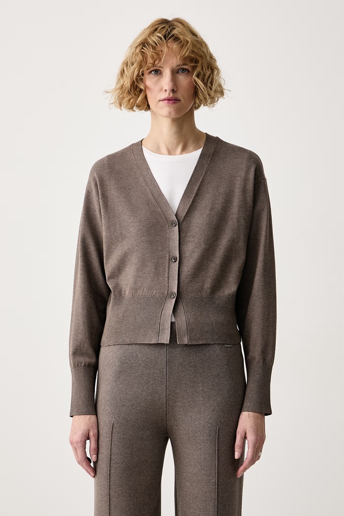 Calvin Klein Cardigan elegante da donna con viscosa marrone LV044H307G