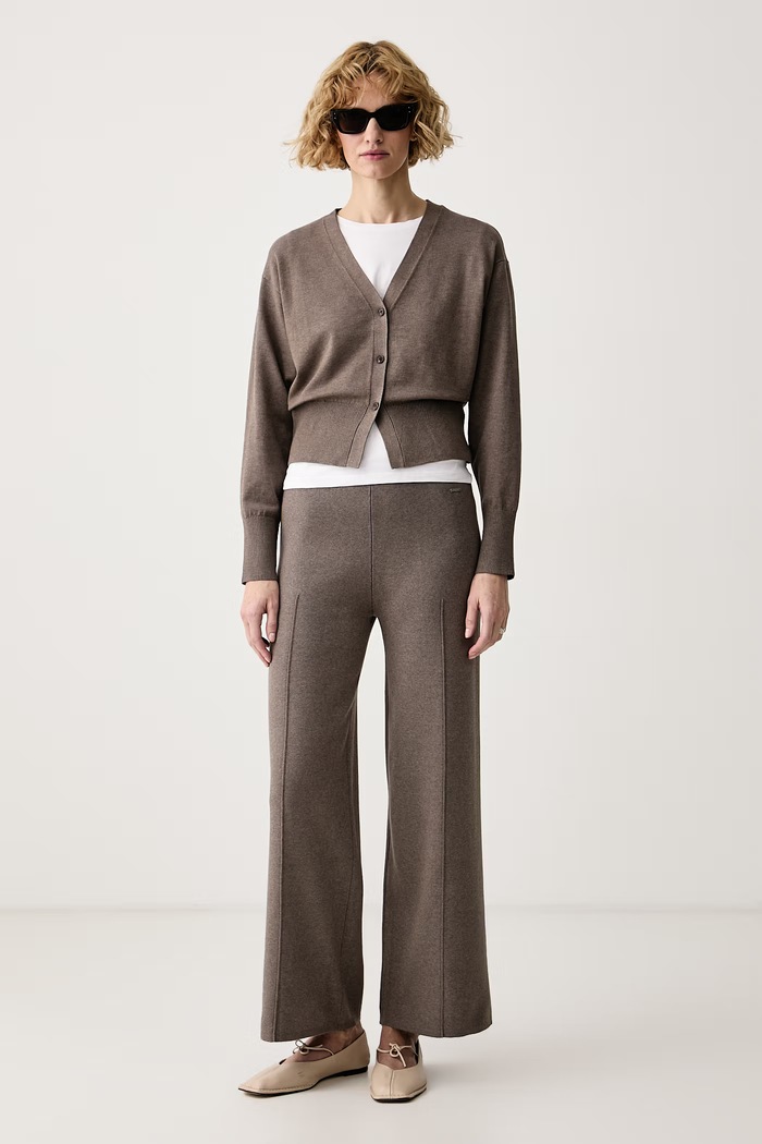 Calvin Klein Cardigan elegante da donna con viscosa LV044H307G marrone AW26