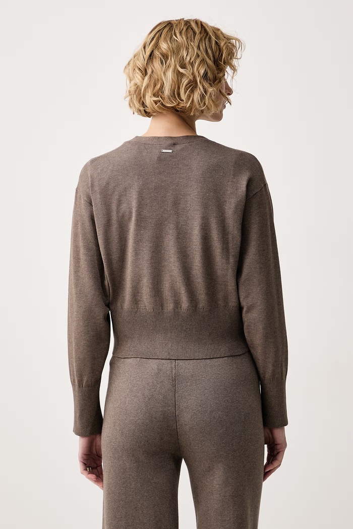 Abbigliamento Calvin Klein Cardigan elegante da donna con viscosa LV044H307G marrone