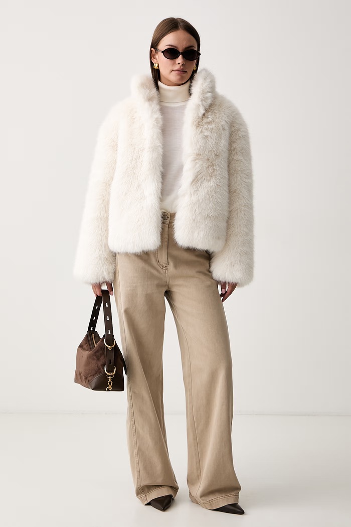 Armani Exchange golf damski wełniany XW001440.AF11896 beżowy AW26