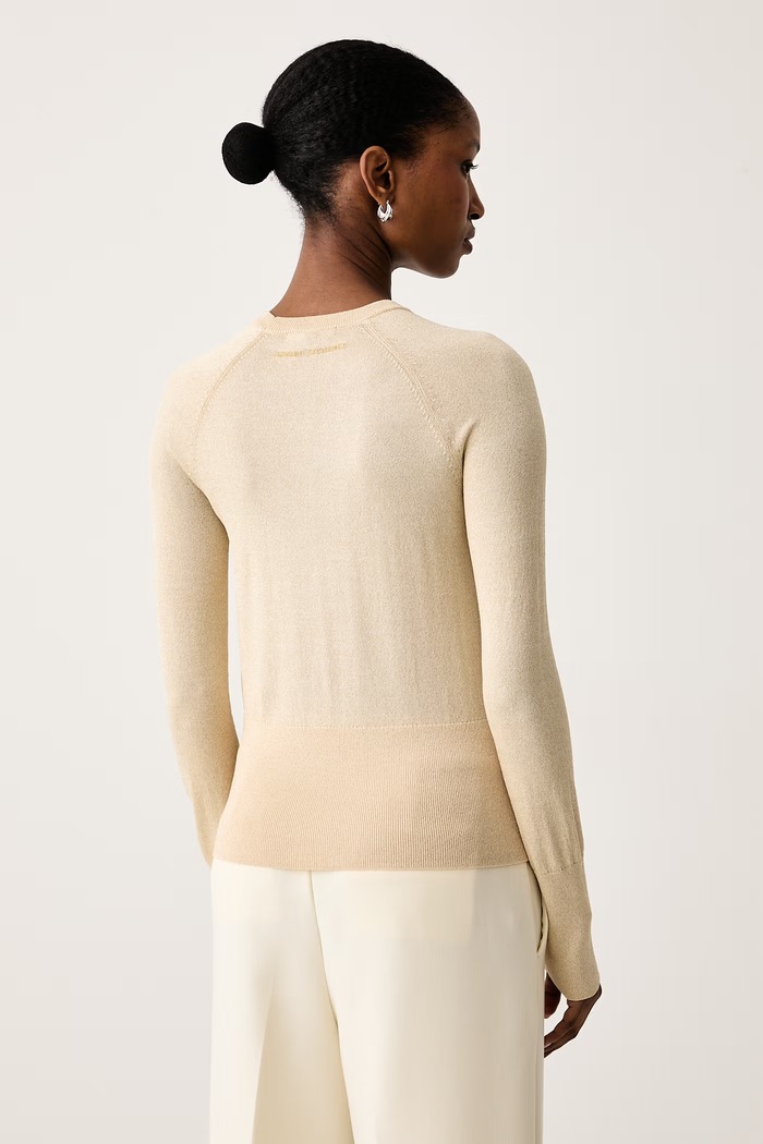 Odzież Armani Exchange Sweter damski z wiskozą XW002895.AF26001 beżowy