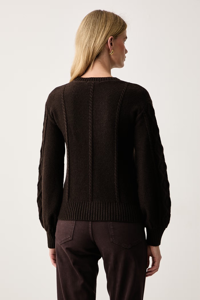 Дрехи Armani Exchange Домашен пуловер дамски с добавена вълна XW002893.AF25938 кафяв
