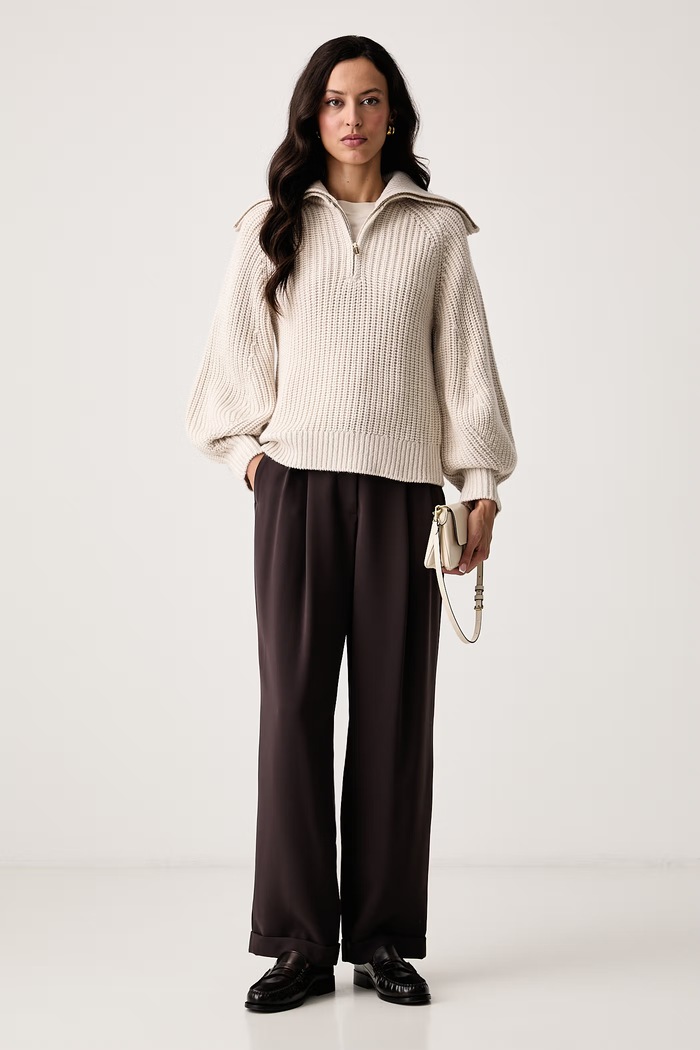 Armani Exchange Sveter dámsky s vlnou XW002889.AF16604 béžová AW26