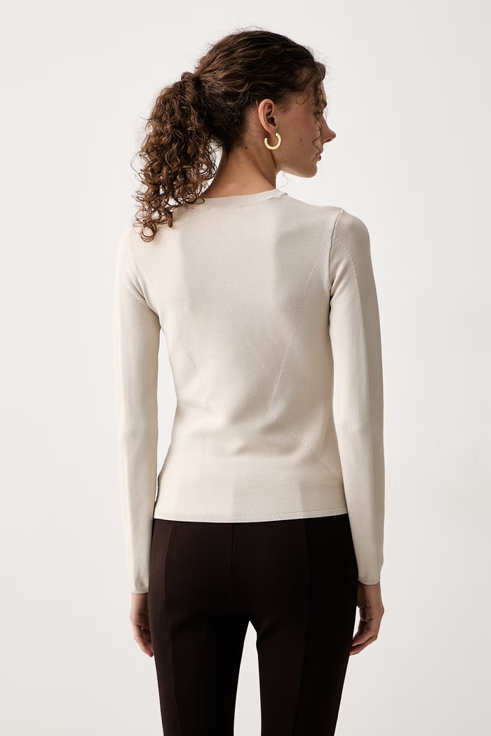 Odzież Armani Exchange Sweter damski z wiskozą XW002881.AF10352 beżowy