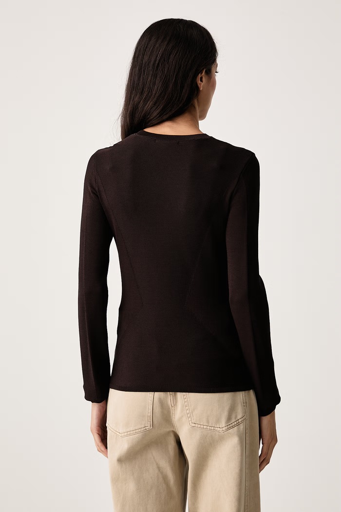 Îmbrăcăminte Armani Exchange Pulover pentru femei cu vâscoză XW002881.AF10352 maro