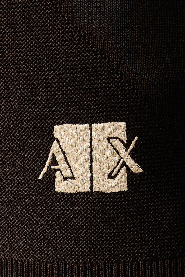 Pulover pentru femei cu vâscoză Armani Exchange maro XW002881.AF10352