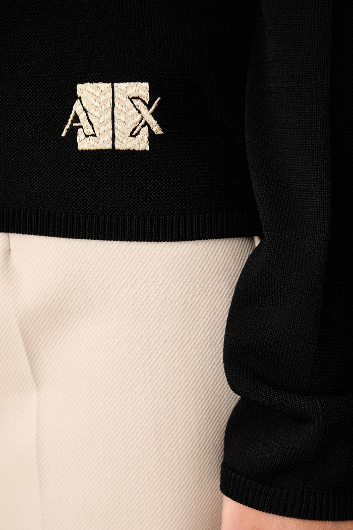Armani Exchange pulover za žene s viskozom XW002881.AF10352 crna