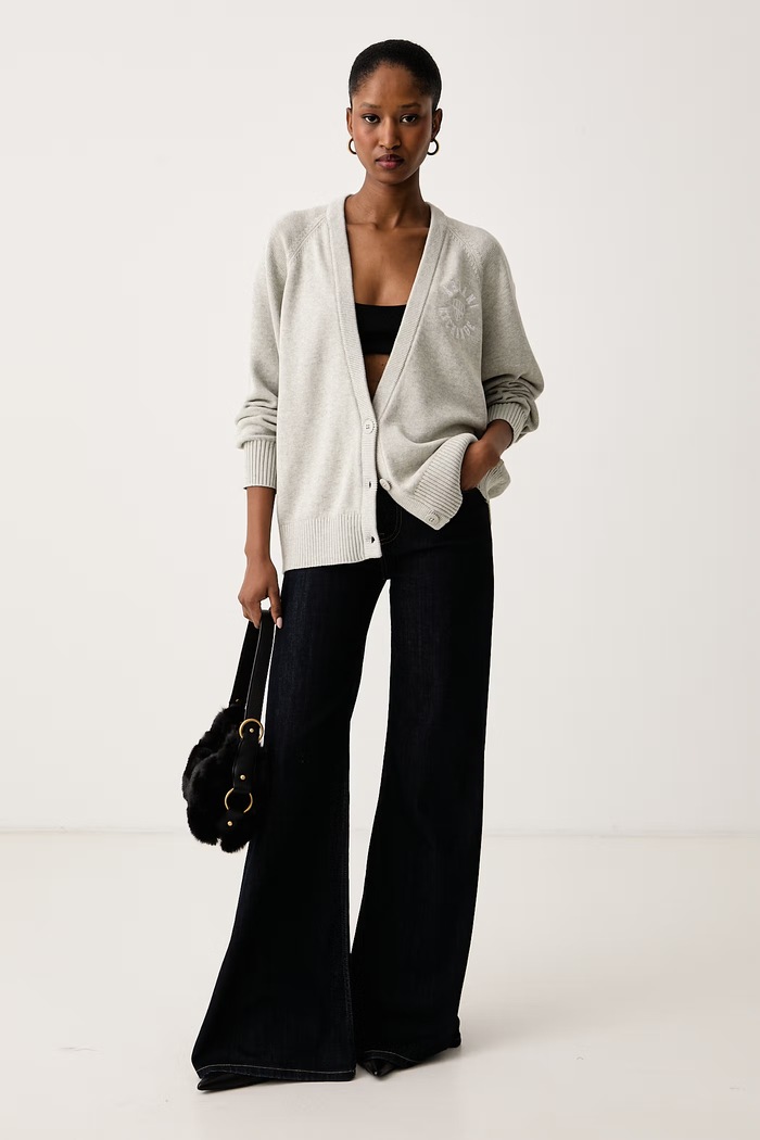 Armani Exchange Kardigán dámsky bavlnený XW002878.AF16552 sivá AW26