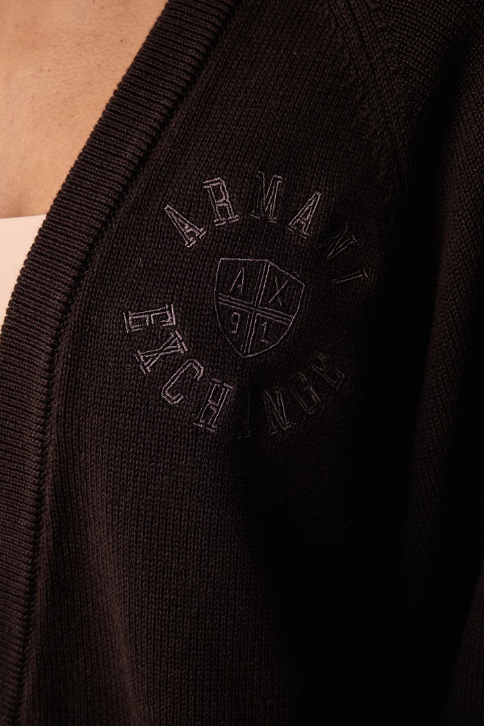 Kardigán dámsky bavlnený Armani Exchange hnedá XW002878.AF16552