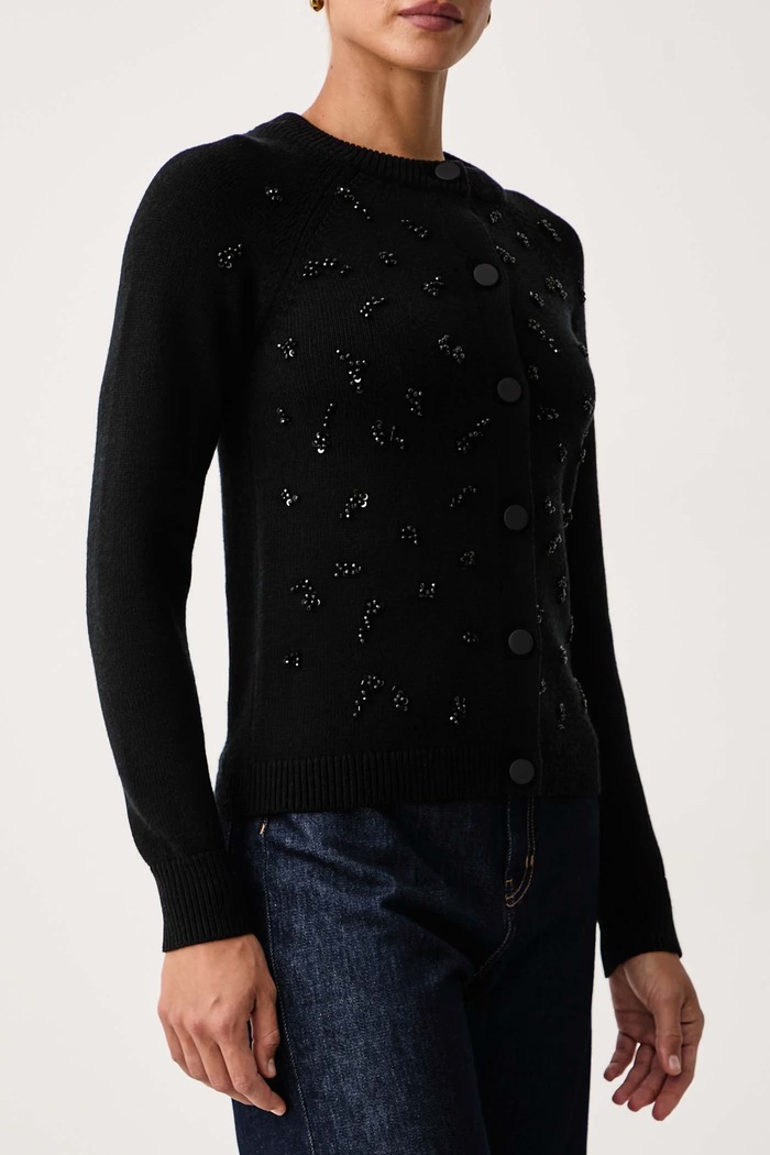 Kardigan ženski z viskozo Armani Exchange XW002650.AF13780 črna