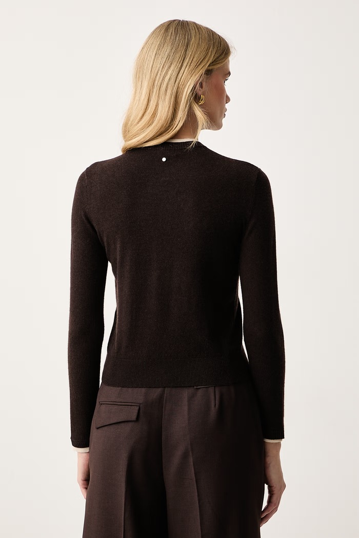 Дрехи Armani Exchange Пуловер дамски с добавена вълна XW002632.AF25935 кафяв