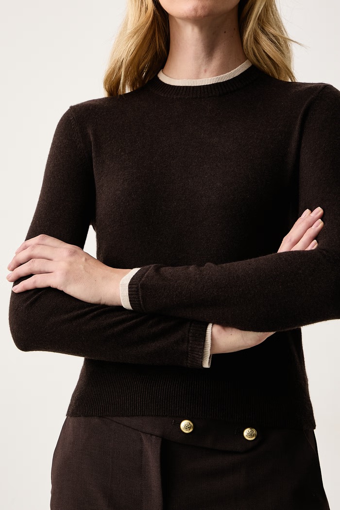 Пуловер дамски с добавена вълна Armani Exchange XW002632.AF25935 кафяв
