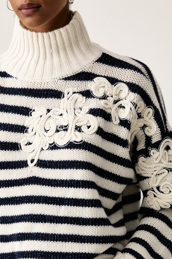 Sweter damski wełniany ERMANNO Firenze D49EM052E59 beżowy