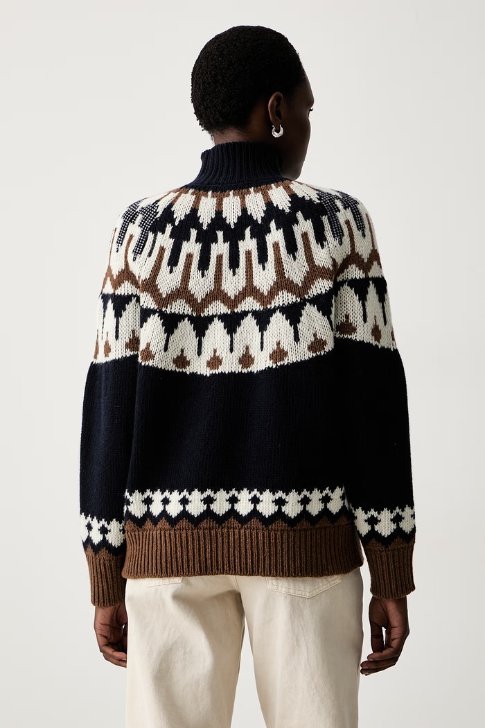 Odzież ERMANNO Firenze sweter damski wełniany D49EM043E81 granatowy