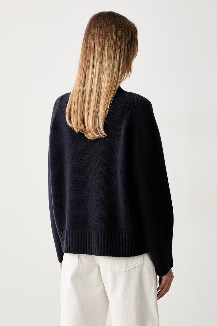 Odzież ERMANNO Firenze sweter damski D49EM041APE87 granatowy