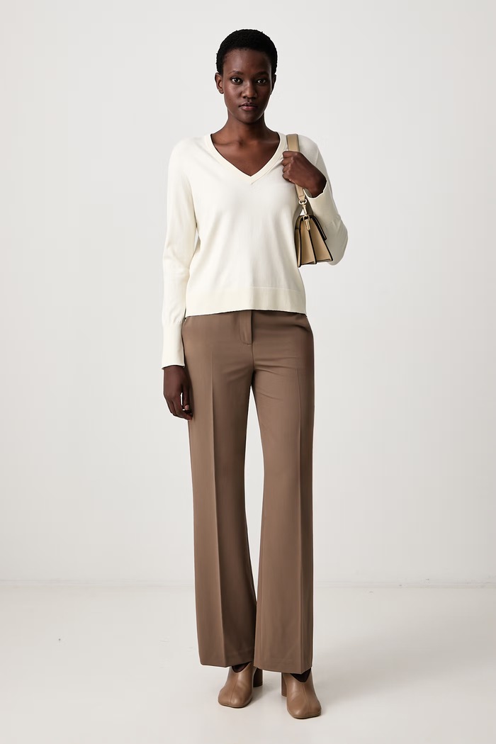 Sisley Sweter damski z wiskozą 17Q3L401Z beżowy AW26