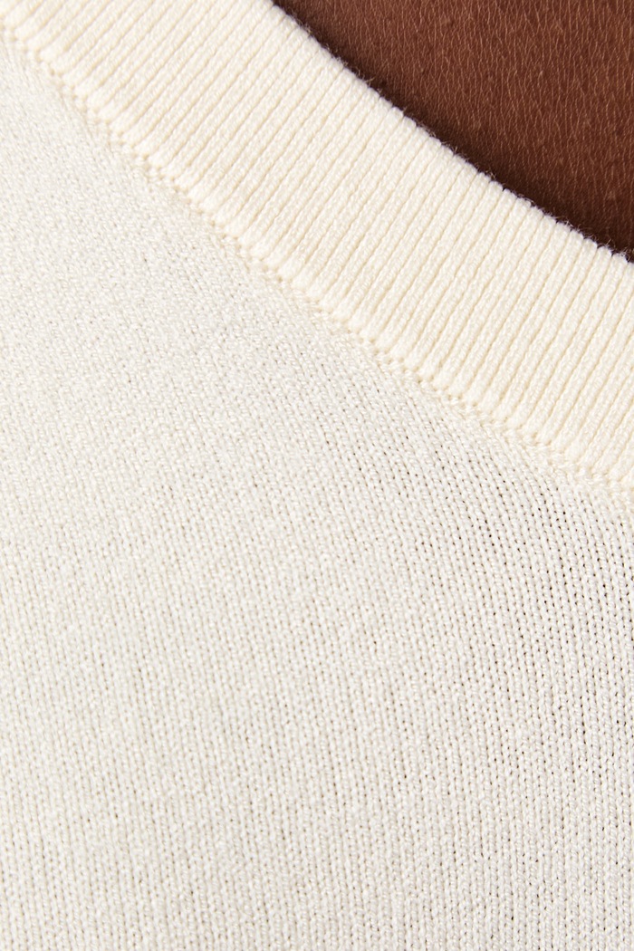 Sweter damski z wiskozą Sisley beżowy 17Q3L401Z
