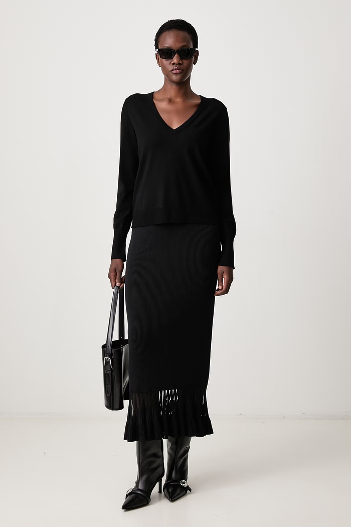 Sisley Πουλόβερ γυναικείο με βισκόζη 17Q3L401Z μαύρο AW26