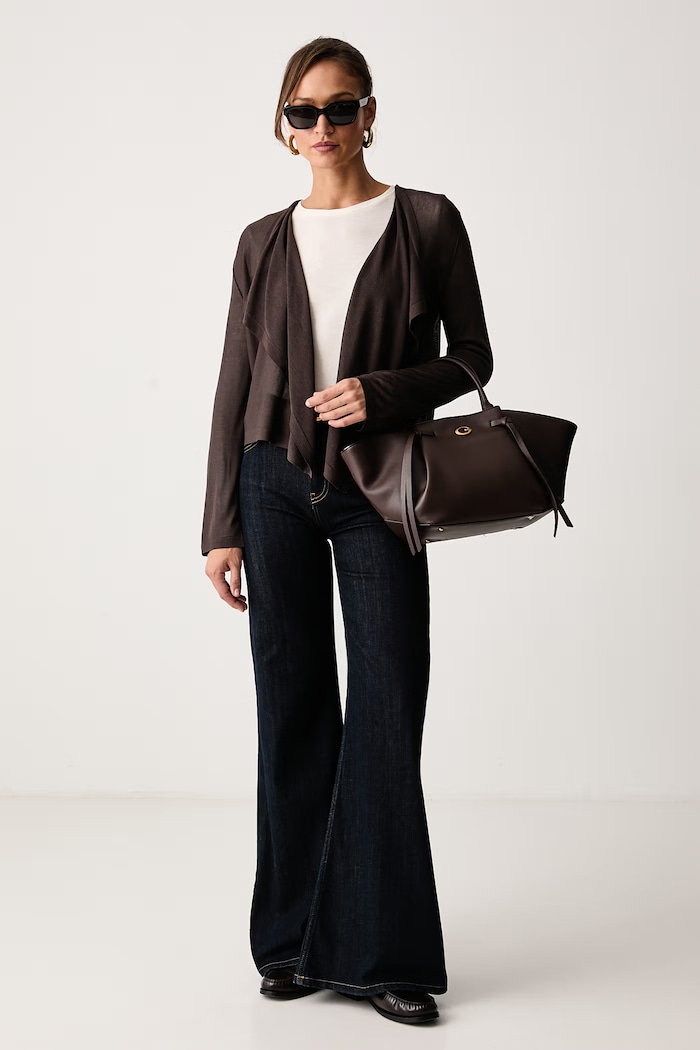 United Colors of Benetton Ζακέτα γυναικεία με βισκόζη 13I8D605O καφέ AW26