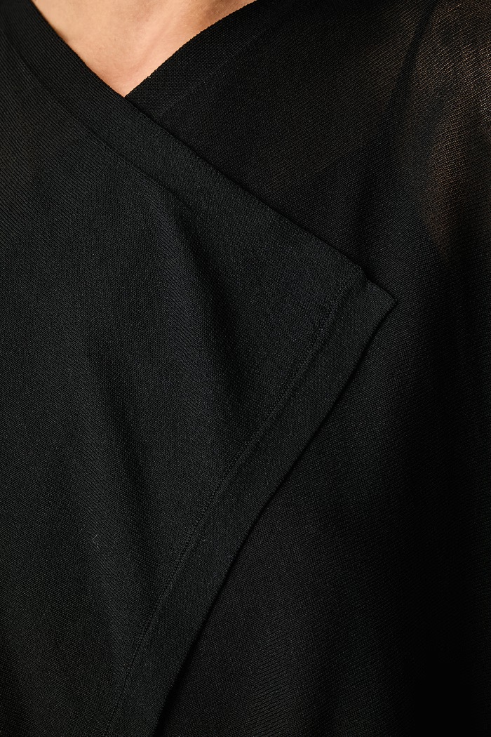 Ζακέτα γυναικεία με βισκόζη United Colors of Benetton μαύρο 13I8D605O