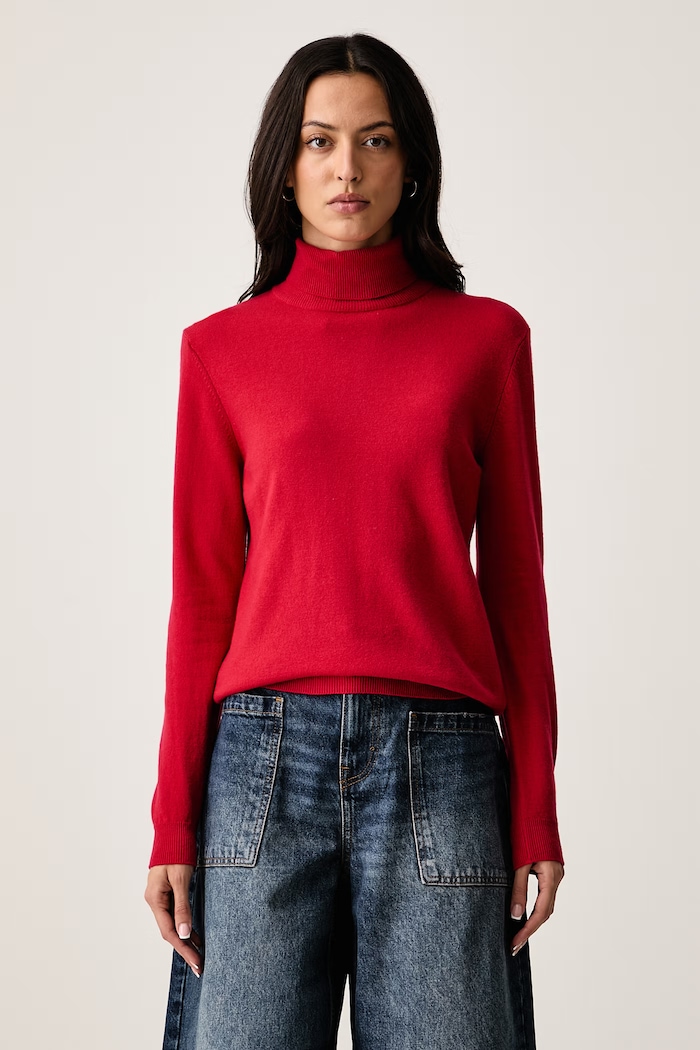 United Colors of Benetton Golf damski wełniany czerwony 1P02D2348