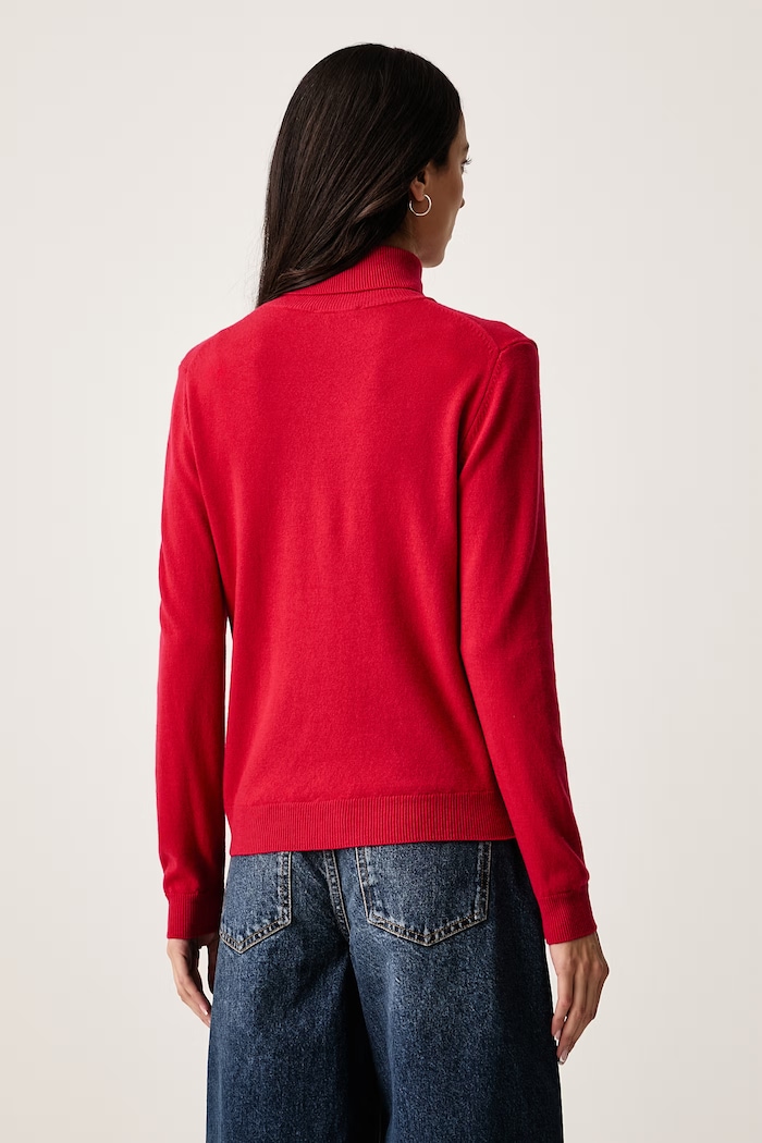 United Colors of Benetton Golf damski wełniany 1P02D2348 czerwony AW26