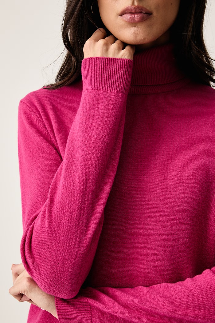 United Colors of Benetton Golf damski wełniany 1P02D2348 różowy AW26