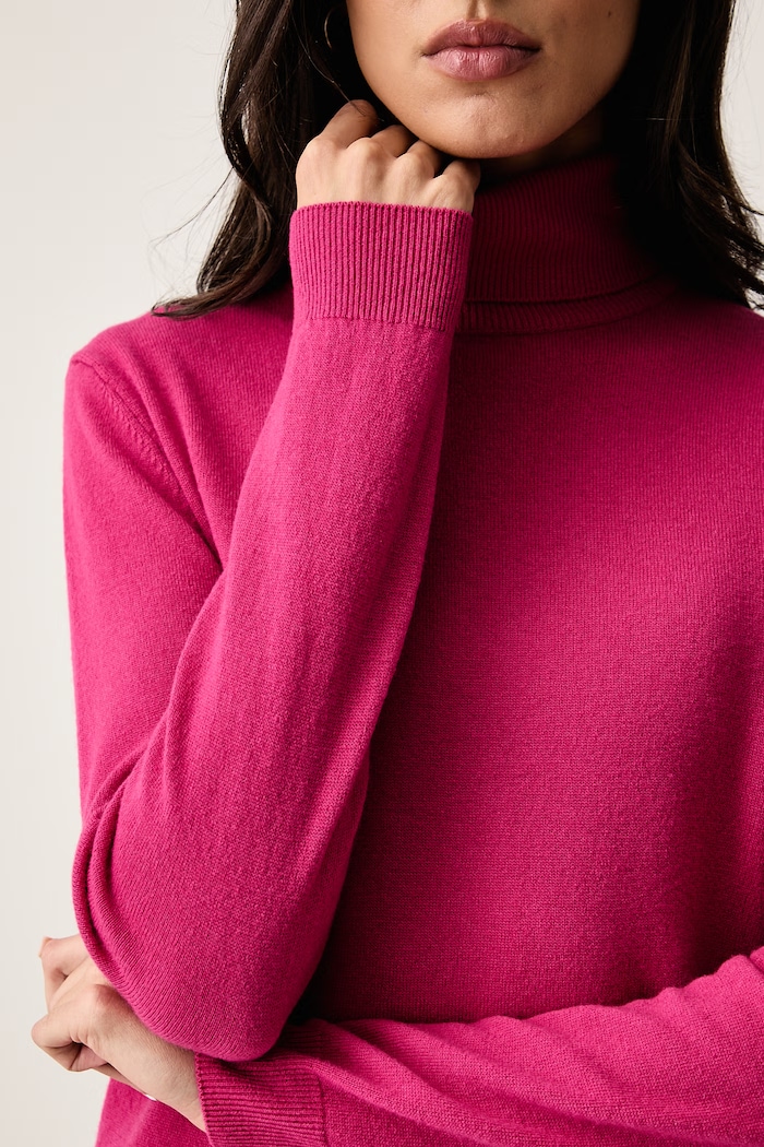 United Colors of Benetton Golf damski wełniany 1P02D2348 różowy AW26
