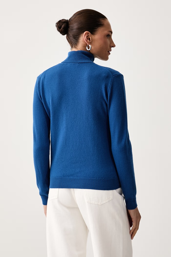 Odzież United Colors of Benetton Golf damski wełniany 1P02D2348 niebieski