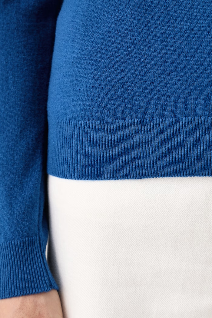 Golf damski wełniany United Colors of Benetton niebieski 1P02D2348
