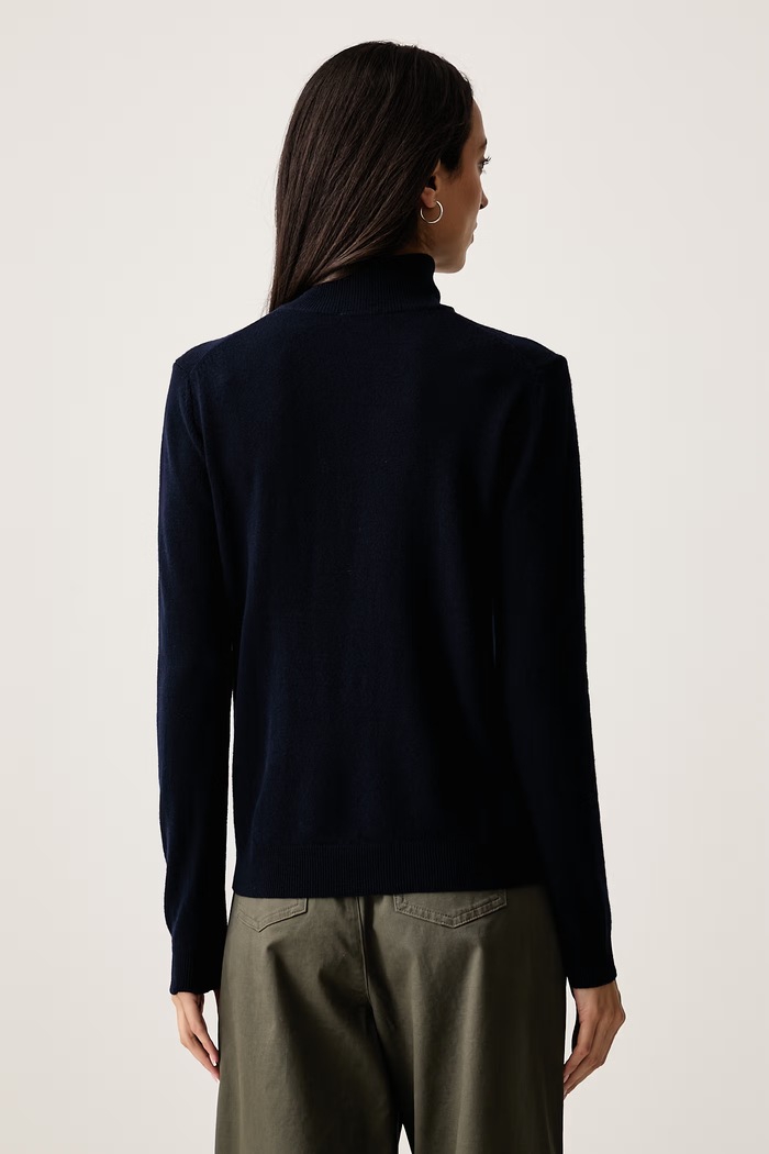 United Colors of Benetton Golf damski wełniany 1P02D2348 granatowy AW26