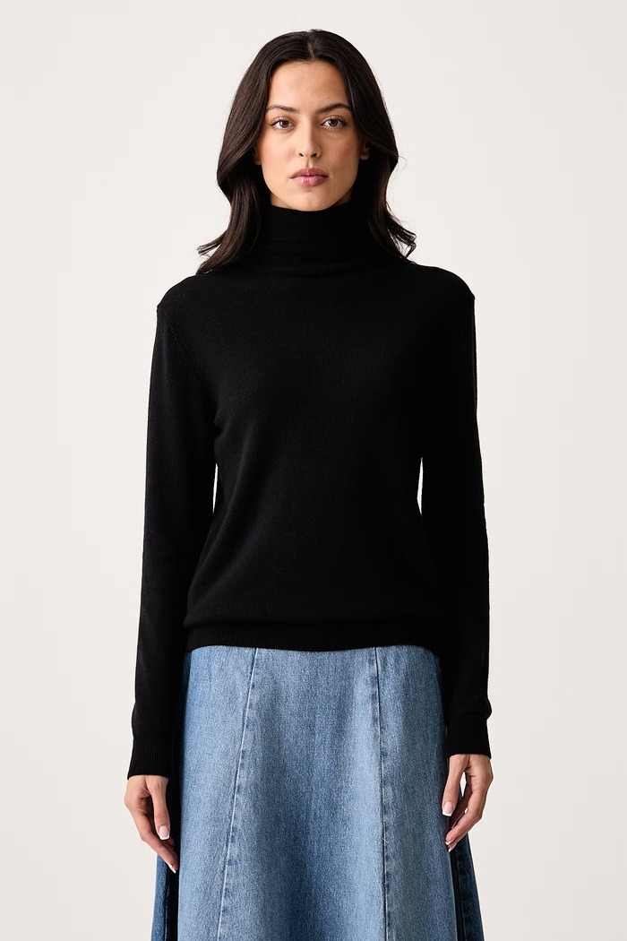 United Colors of Benetton Golf damski wełniany czarny 1P02D2348