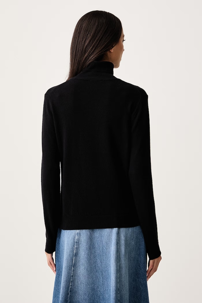 United Colors of Benetton Golf damski wełniany 1P02D2348 czarny AW26
