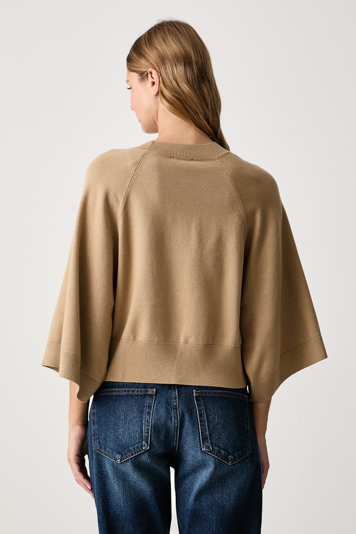 United Colors of Benetton Пуловер дамски с вискоза 1IYCD10GG бежов AW26