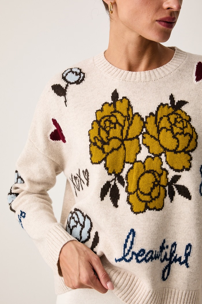 Sweter damski wełniany United Colors of Benetton 151UE10HS beżowy